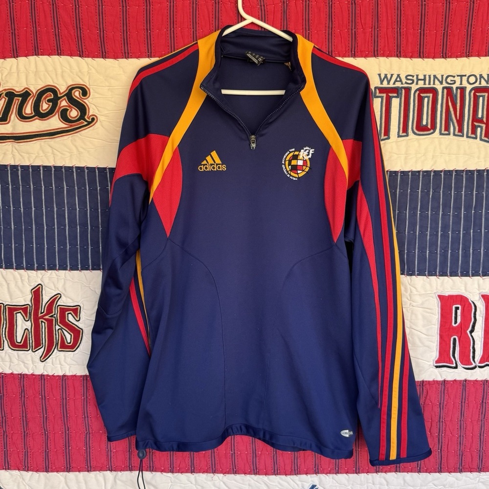 Size M - Adidas Spain FEF Royal Spanish Football Federation Training Long Sleeve